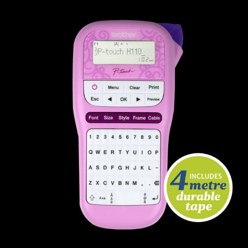 Brother PTH110 / PTH 110 PTouch Label Maker, Pink