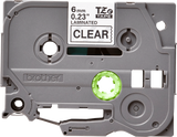 Brother TZe111 6mm TZ Tape Black on Clear