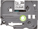 Brother TZe121 9mm TZ Tape Black on Clear