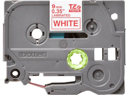Brother TZe222 9mm TZ Tape Red on White