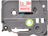 Brother TZe222 9mm TZ Tape Red on White