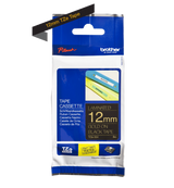 Brother TZe334 12mm TZ Tape Gold on Black