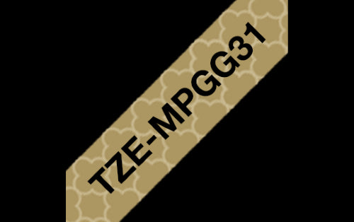 Brother TZeMPGG31 12mm Tape Black on Gold