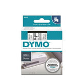 Dymo D1 Tape 9mm Black on Clear (40910)