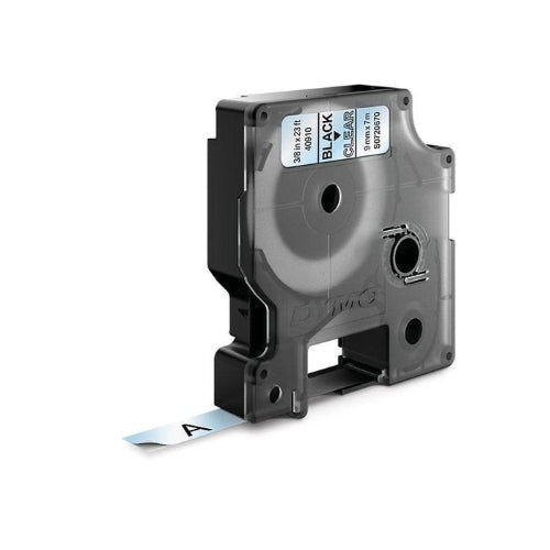 Dymo D1 Tape 9mm Black on Clear (40910)