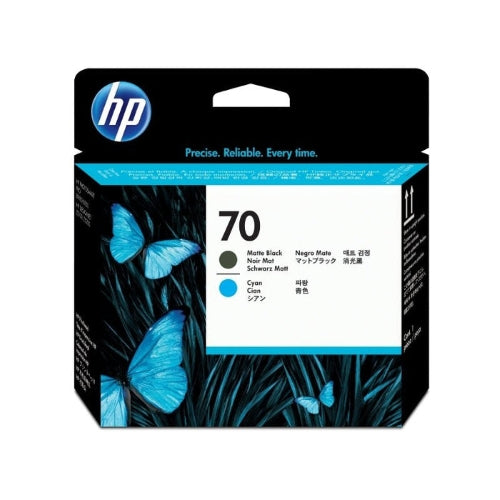 HP 70 Matte Black and Cyan Genuine Ink (C9404A)