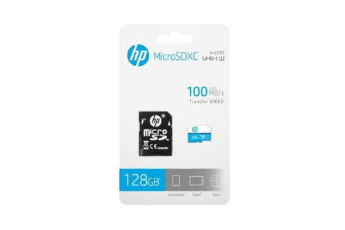HP Micro SD 128GB Card, U1 High Speed Class 10