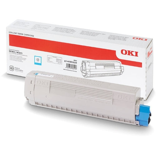 Oki MC853 / MC 853 Original Cyan Toner
