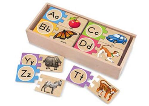 Melissa & Doug  -  Alphabet Wooden Puzzle Cards