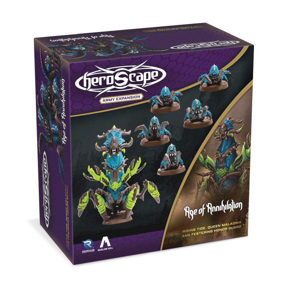 Heroscape - Rising Tide - Queen Maladrix and Festering Honor Guard Army