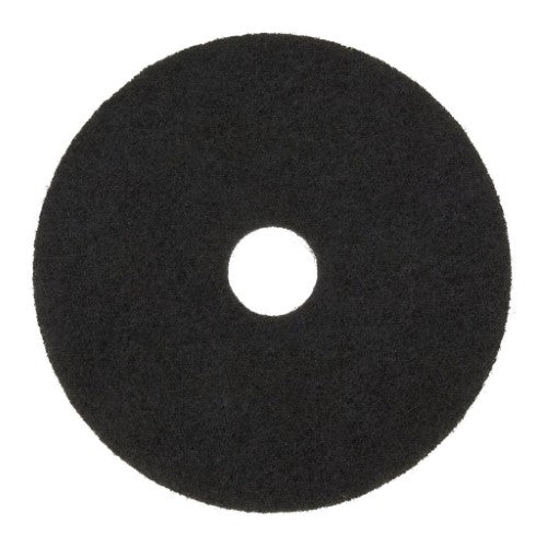 3M Stripper Floor Pad 7200, 40Cm black pad for deep cleaning and effective wax removal on various surfaces.