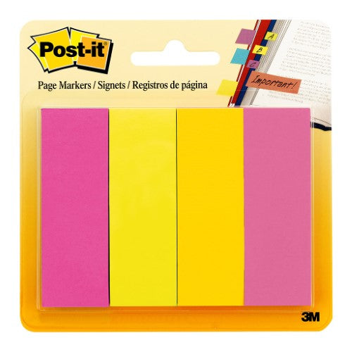 Vibrant 3M Post-it Pagemarkers in Jaipur colors, perfect for organizing documents with repositionable adhesive.