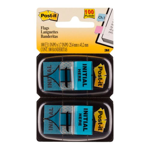 Post-it Flags 680-IH2 25x43mm Initial Here, Pack of 2