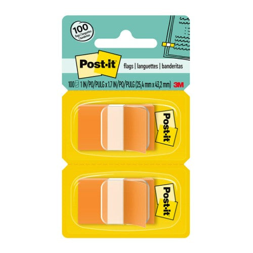 3M Post-It Flags 680-OE2 25X43mm OrangeTwin Pack