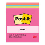 3M Post-it Notes 654-5PK Capetown Collection 76x76mm 100 sheet pads Pkt/5