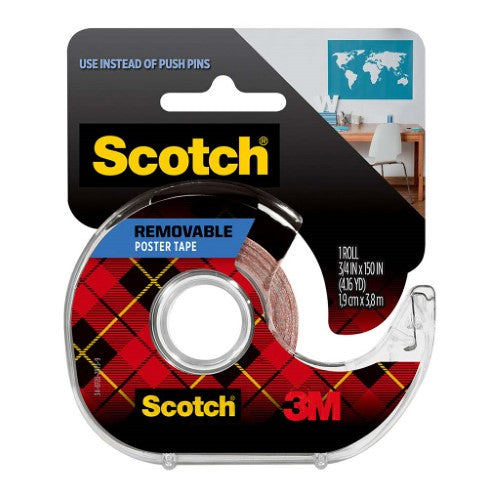 3M Scotch Poster Tape Removable 109 19mmx3.8m on dispenser