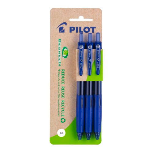 Pilot BeGreen G-Knock Gel Fine Blue, Pack of 3 HS