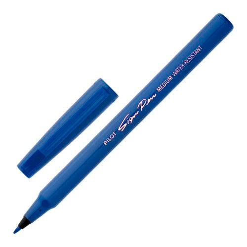 Pilot Sign Pen 0.6mm Blue  - (Set of 12 )