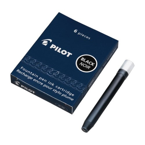 Pilot Fountain Pen Ink Cartridge Black, Pack of 6 (IC-50-B)