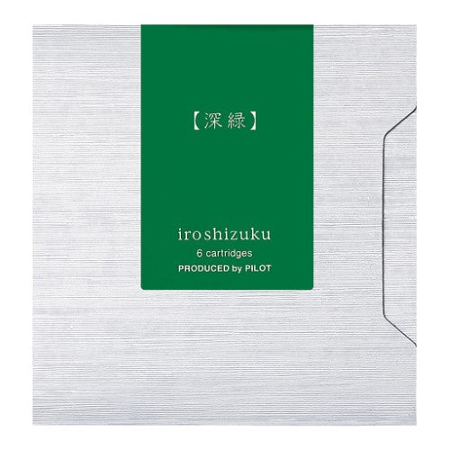 Pilot Iroshizuku Ink Cartridge Forest Green Shin-ryoku, Pack of 6 (IRF-6S-SHR)