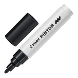 Pilot Pintor Medium Black Marker- (Set of 6)