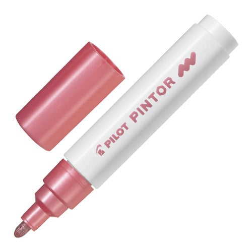 Pilot Pintor Medium Metallic Pink Marker- (Set of 6)