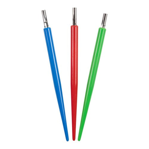 Brause Nib Holder with Nib 511 in vibrant assorted colours, designed for comfort and easy nib interchangeability.