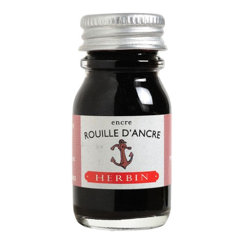 Herbin 10ml Rouille d'Ancre writing ink in rich rust tones, perfect for calligraphy and artistic creations.