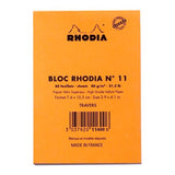 Rhodia Bloc Pad No. 11 A7 Lined Orange