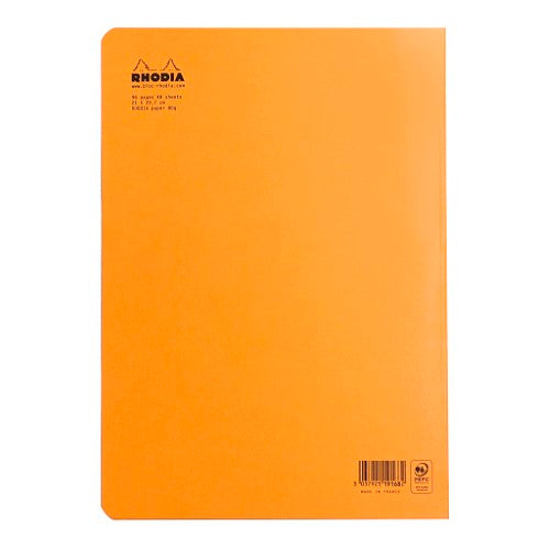 Rhodia Classic Notebook Stapled A4 Lined Orange