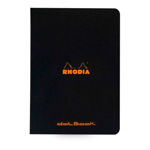 Rhodia Classic Notebook Stapled A5 Dot Black