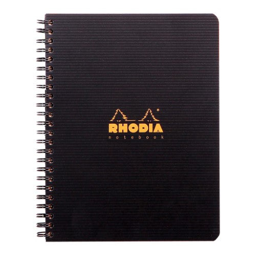 Rhodiactive Notebook Spiral A5+ Lined Black