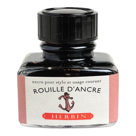 Herbin 30ml Rouille d'Ancre ink in earthy rust color, perfect for writing, drawing, and calligraphy enthusiasts.