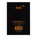 Rhodia Bloc Pad No. 13 A6 Lined Black