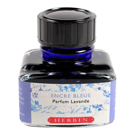 Herbin Scented Ink 30ml in blue with a lavender fragrance, ideal for enhancing your writing experience.