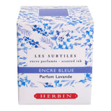 Herbin Scented Ink 30ml in blue with lavender essence, ideal for enhancing your writing experience.