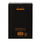 Rhodia Classic Notepad Spiral A5 Lined Black