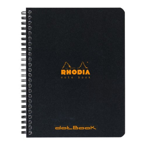 Rhodia Classic Notebook Spiral A5+ Lined Black