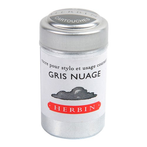 Herbin Writing Ink Cartridge Gris Nuage, Pack of 6