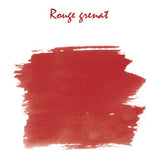 Pack of 6 Herbin Rouge Grenat ink cartridges in rich garnet red for smooth writing and calligraphy.