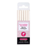 Herbin Wax Gun Sticks White, Pack of 6