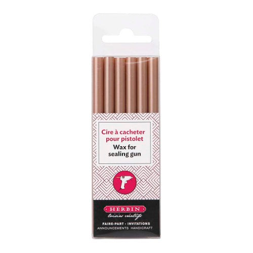 Pack of 6 Rose Gold wax sticks for creating elegant seals with J Herbin and low-temperature glue guns.