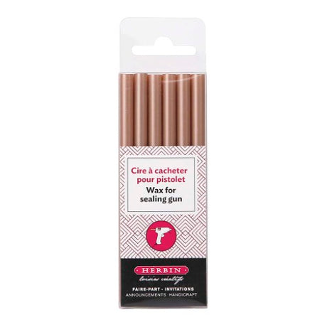 Pack of 6 Rose Gold wax sticks for creating elegant seals with J Herbin and low-temperature glue guns.