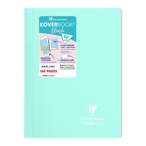 Koverbook Spiral Blush A4 Lined Mint