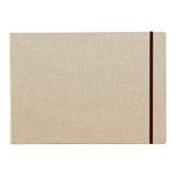 Goldline Album Natural A4 with fabric cover, elastic closure, and customizable design for artists and travelers.