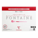 Fontaine Cold Pressed Pad 26x36cm, 300gsm watercolor paper, ideal for artists, 10 glued sheets for easy removal.
