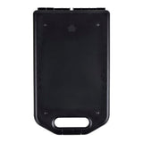 A4 black storage clipboard with weatherproof design, heavy-duty clip, and pen compartment for secure document organization.