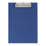 Navy A5 OSC Clipboard made of durable PVC, featuring double-sided design with internal pocket and strong clip for secure paperwork storage.