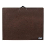 Dark brown A3 hardboard clipboard with a strong bulldog clip and wall hang hole. Durable writing surface.