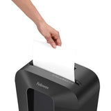 Fellowes Powershred LX70: Cross-cut shredder for home office, shreds 11 sheets, staples, and credit cards with safety features.